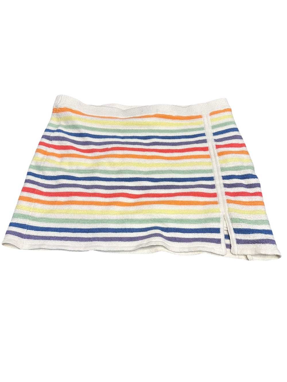 American Eagle women’s  Pride‎ Rainbow Terry Mini Skirt Skort Shorts L NWT